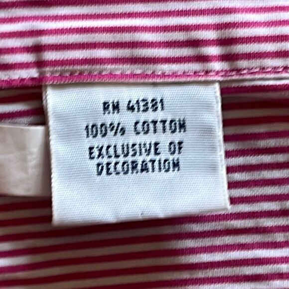 Polo Ralph Lauren Pinstripe Red/White Button Down Shirt Mens L - Picture 7 of 7